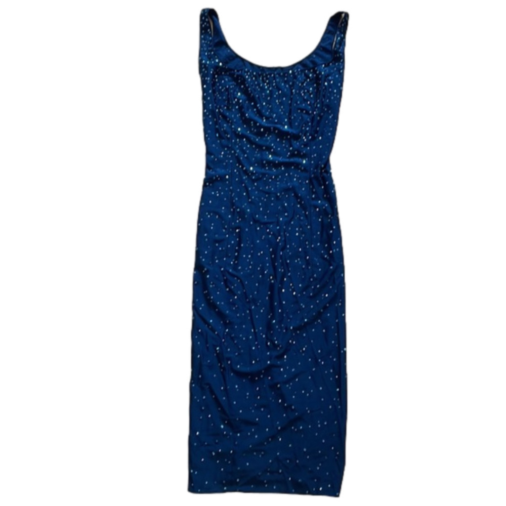 💙 Custom Made Elegant Dress Blue with Sparkles - XS
